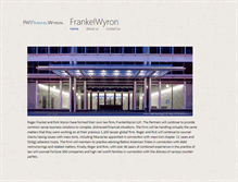 Tablet Screenshot of frankelwyron.com